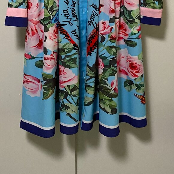 Super cute & wild long sleeve, button-down dress, size S - Picture 6 of 9